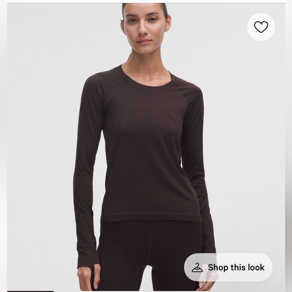 lululemon athletica Dark Brown Long Sleeve Top